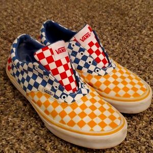 VANS against the wall_ retro checkered sneakers Y size 6